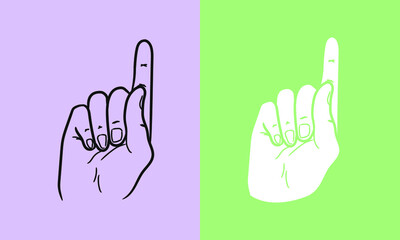 Hand gestures vector illustration. Hand symbol. 