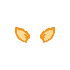 fox ear icon vector illustration template