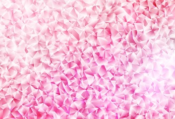 Light Pink vector triangle mosaic texture.