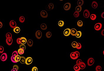 Dark Pink, Yellow vector template with circles.