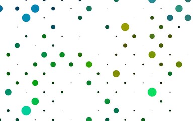 Light Blue, Yellow vector backdrop with dots. Blurred decorative design in abstract style with bubbles. Design for posters, banners.