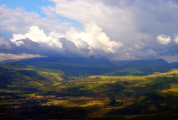 Ecuador - Countryside Flying into Quito