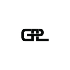 Obraz premium gpl letter original monogram logo design