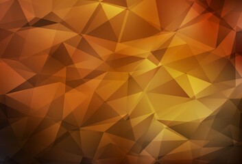 Dark Orange vector polygon abstract layout.