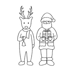 サンタとトナカイがやってきた