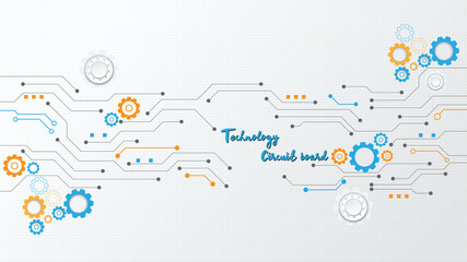 Obraz premium Circuit technology background