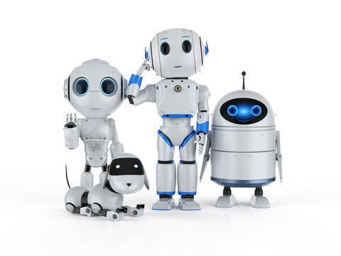 group of artificial intelligence robots