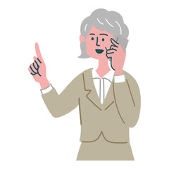 スーツ　女性　シニア　携帯電話　スマホ　士業　提案
