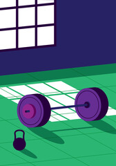 weight lifting training illustration