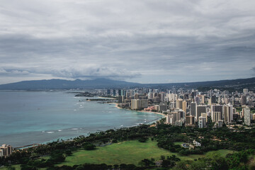 Waikiki, Hawaii beach city view