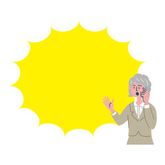 スーツ　女性　シニア　士業　驚いている　衝撃
