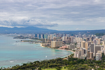 Waikiki beach city view