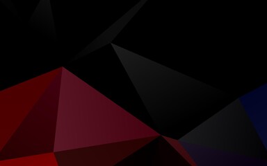 Fototapeta premium Dark Blue, Red vector polygonal template. Colorful abstract illustration with gradient. New texture for your design.