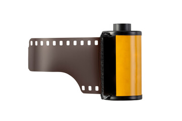 Fototapeta na wymiar Film cartridge for still camera isolated on white