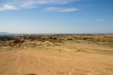 View of the Moon Valley near Swakopmund in Namibia