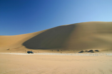 Sand Desert driving On A 4WD Off Road Vehicle