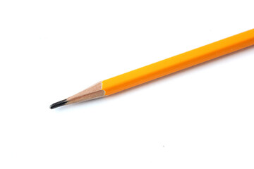 Classic yellow color Pencil  isolated on white background . 