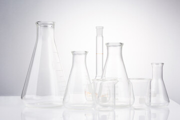 Group of empty Laboratory glassware