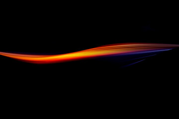 Abstract horizontal motion speed city light