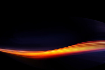 Abstract horizontal motion speed city light