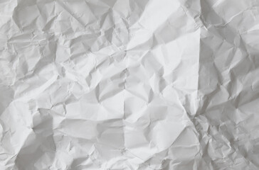 blank white Crumpled paper .