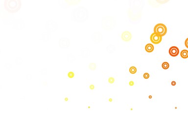 Light Yellow vector template with circles.