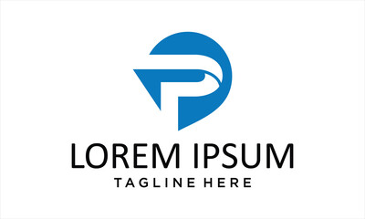 INITIAL LETTER P LOCATION DESIGN TEMPLATE