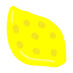 cute yellow lemon vector color element cute simple drawing