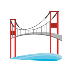 Turkish bridge detailed style icon vector design