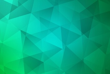 Fototapeta premium Light Green vector polygonal template.
