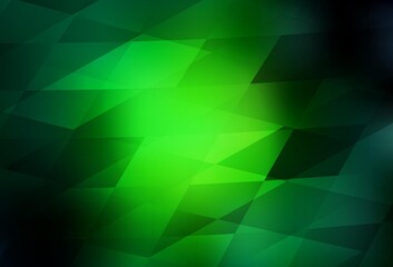 Obraz premium Dark Green vector template with rhombus.