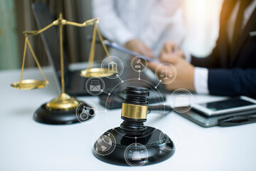 justice and law concept.Male judge Consultation and legal concepts, lawyers, 