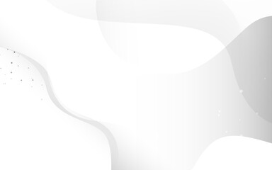 Abstract white and grey waves creative background. Abstract creative graphic template. Vector illustration