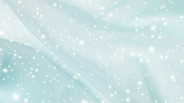 intro animation with snow falling over blue abstract pattern background  for opening , logo, transition and title.