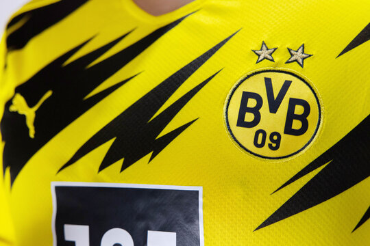 Logo Of  Borussia Dortmund Football Club On The Jersey