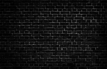 Plakat Empty space of Dark brick wall grunge texture background.