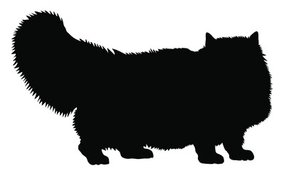 Vector silhouette of the cat - Isolated on white background　猫のベクターイラスト