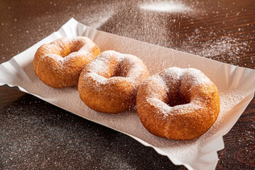 Collection of many donuts in a box