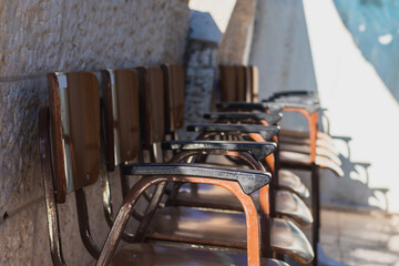 jerusalem, israel. 27-09-2020. The courtyards of the synagogues are being prepared for prayers...