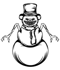 The tattoos of Mr. snowman is using the big hat