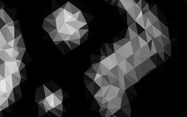 Dark Silver, Gray vector shining triangular background. A completely new color illustration in a vague style. Textured pattern for background.
