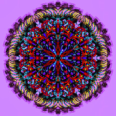 mandala symmetry pattern abstract colorful background with circles