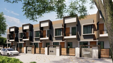 3D render of a House landscape
