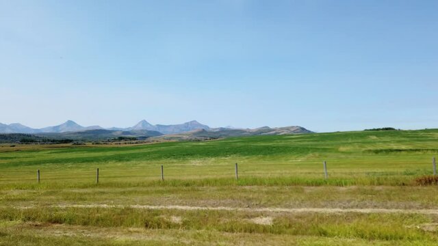 The foothills meet the rocky mountains in southern Alberta