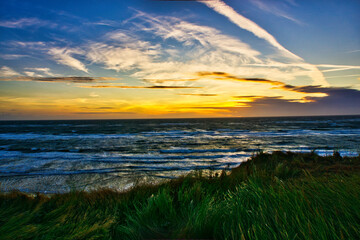 sunset over the sea