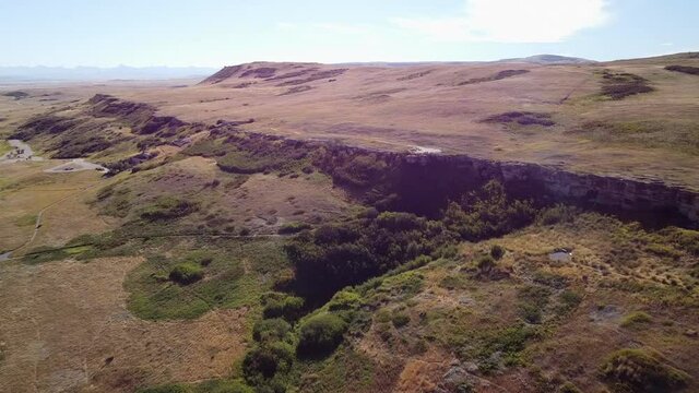 Head-Smashed-In Buffalo Jump near Fort Macleod Alberta