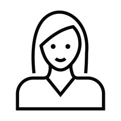 woman vector line icon