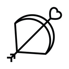 cupid heart vector line icon