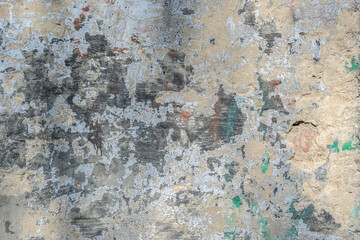 Texture, background of the old wall and with damaged cladding