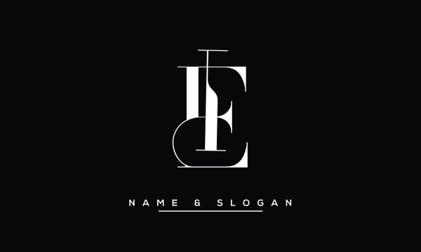 IE, EI, I, E  Abstract Letters Logo Monogram